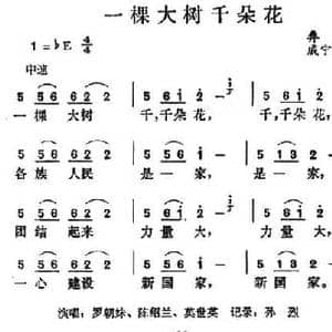 一棵大树千朵花_民歌简谱