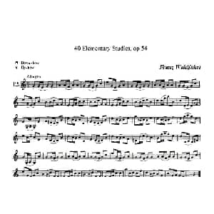 小提琴谱 | 40首小提琴初级技巧练习曲之13 弗朗茨 沃尔法特