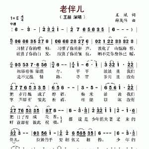 老伴儿_歌谱投稿_词曲:王斌 薛茂伟