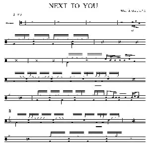 NEXT TO YOU 鼓谱