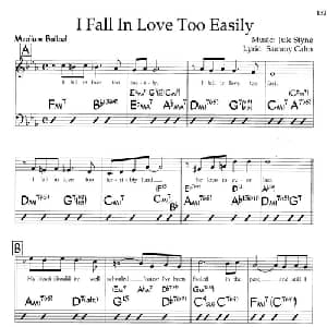 I Fall In Love Too Easily_外国歌谱