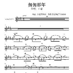 匆匆那年 _歌谱投稿