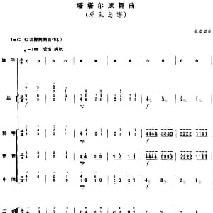 塔塔尔族舞曲 乐队总谱 李崇望
