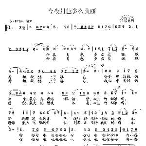 今夜月色多么美丽_歌曲简谱_词曲:李武兵 张遇良