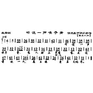 京剧谱 | 听说一声唤子胥 鱼肠剑 选段 琴谱
