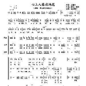 心上人像达玛花_歌谱投稿_词曲:李刚夫 薛明 相青