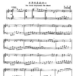 月亮代表我的心 钢琴谱 汤尼