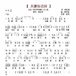 只要你记得_歌谱投稿_词曲:陈欣逸 陈欣逸