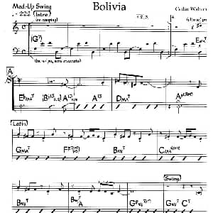 Bolivia 钢琴谱