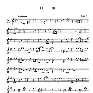 萨克斯谱 | 归家 肯尼基