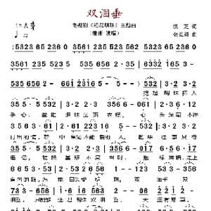 双泪垂_歌谱投稿_词曲:慎芝 张弘毅