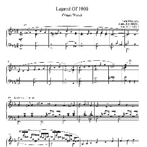 Legend Of 1900 钢琴谱